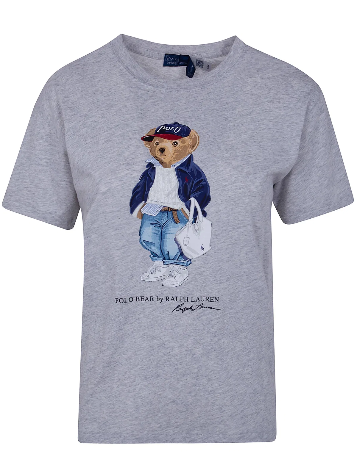Cotton T-Shirt With Polo Bear Print