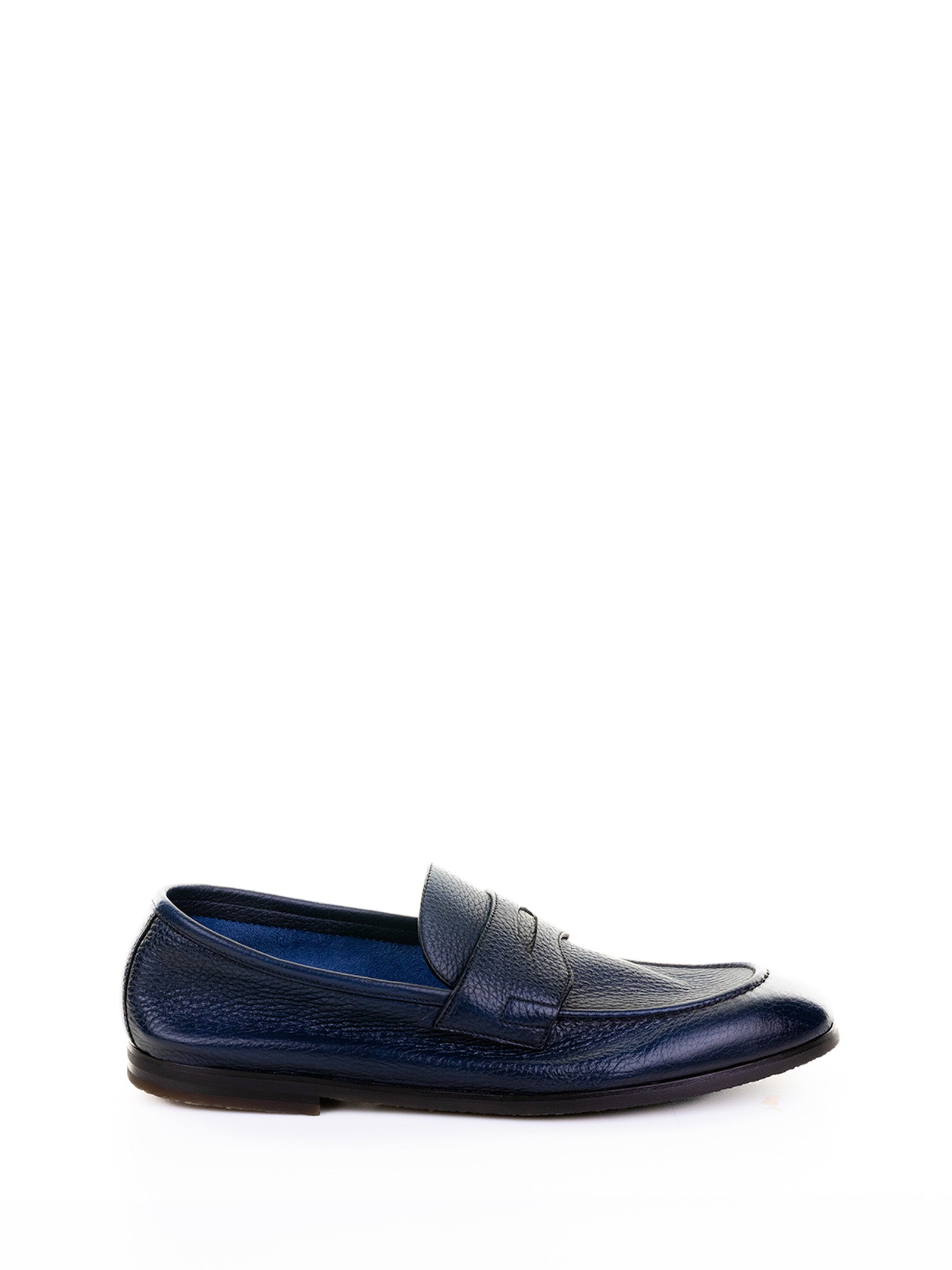 Blue Leather Moccasin