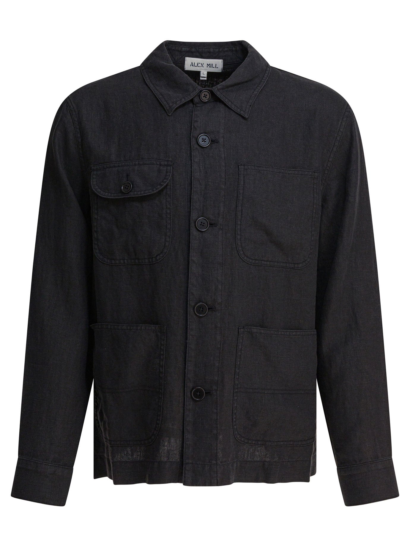 Garment Dyed Work Jacket In Linen