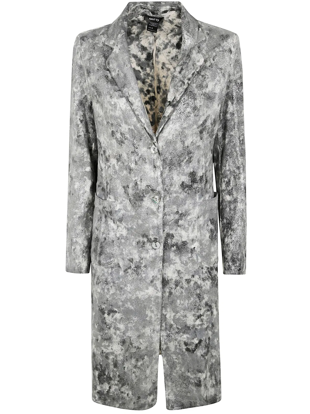 Camouflage Rever Neck Micro Mat Stitch Duster With Lamination