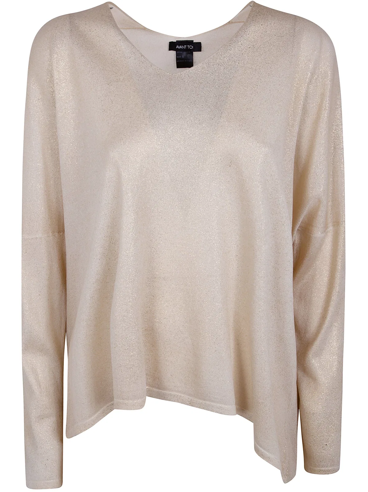Laminated Hand Painted Oversize V Neck Pullover