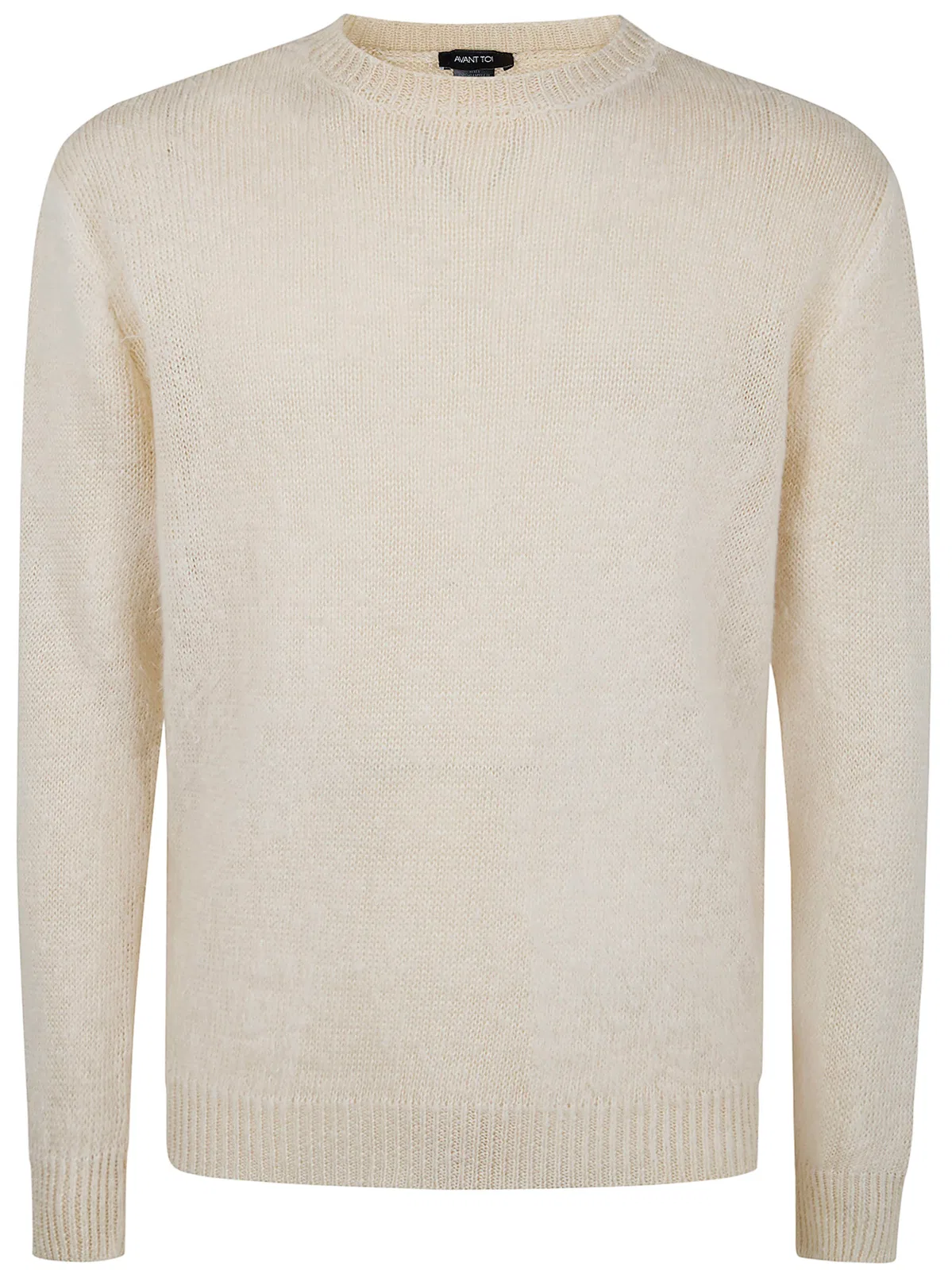 "Hand Painted" Brushed Linen Round Neck Pullover