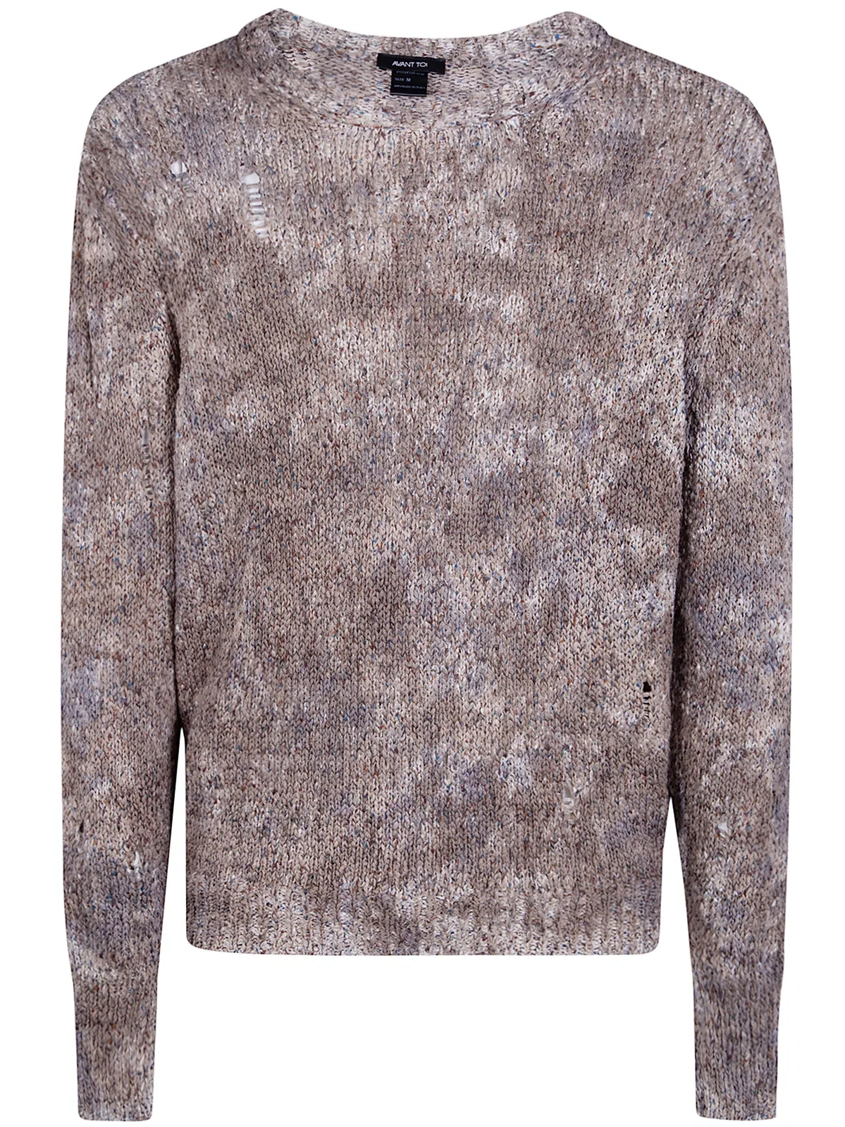"Zola" Camouflage Effect Malfile` Cotton Round Neck With Destroyed Effect