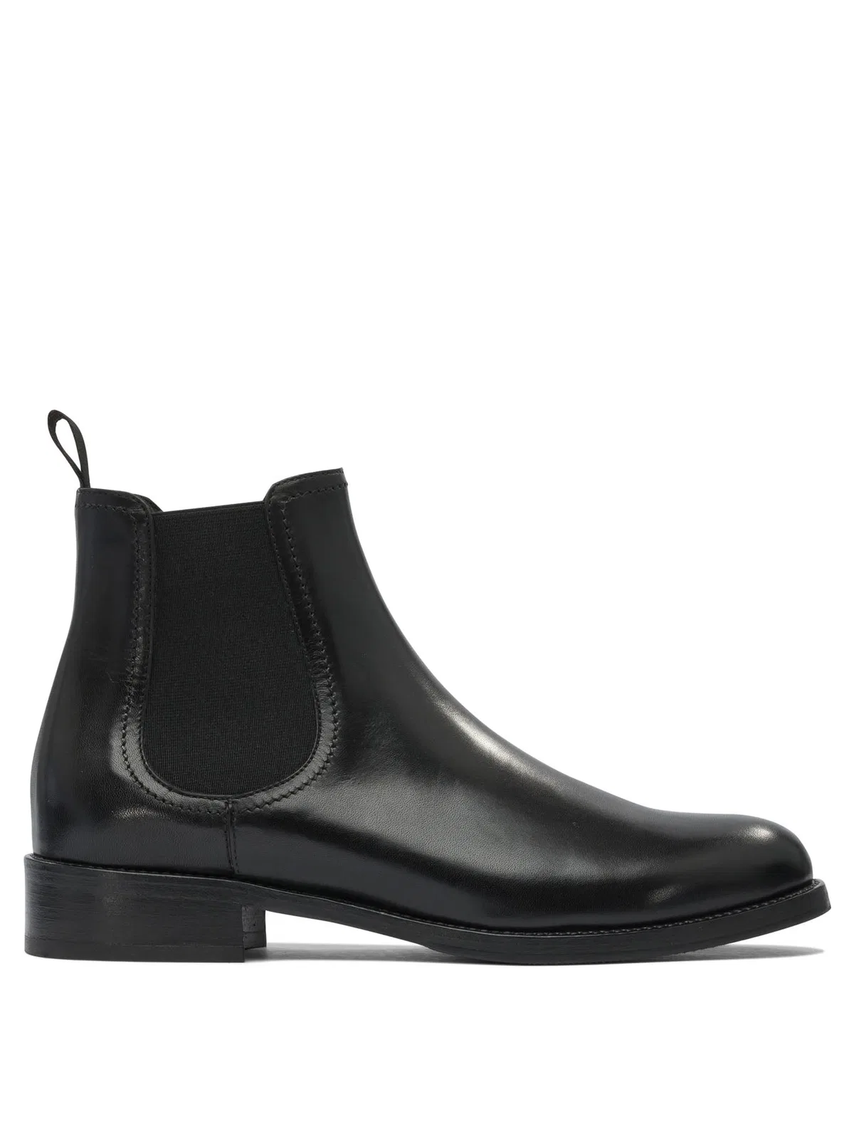 Black Leather Ankle Boots