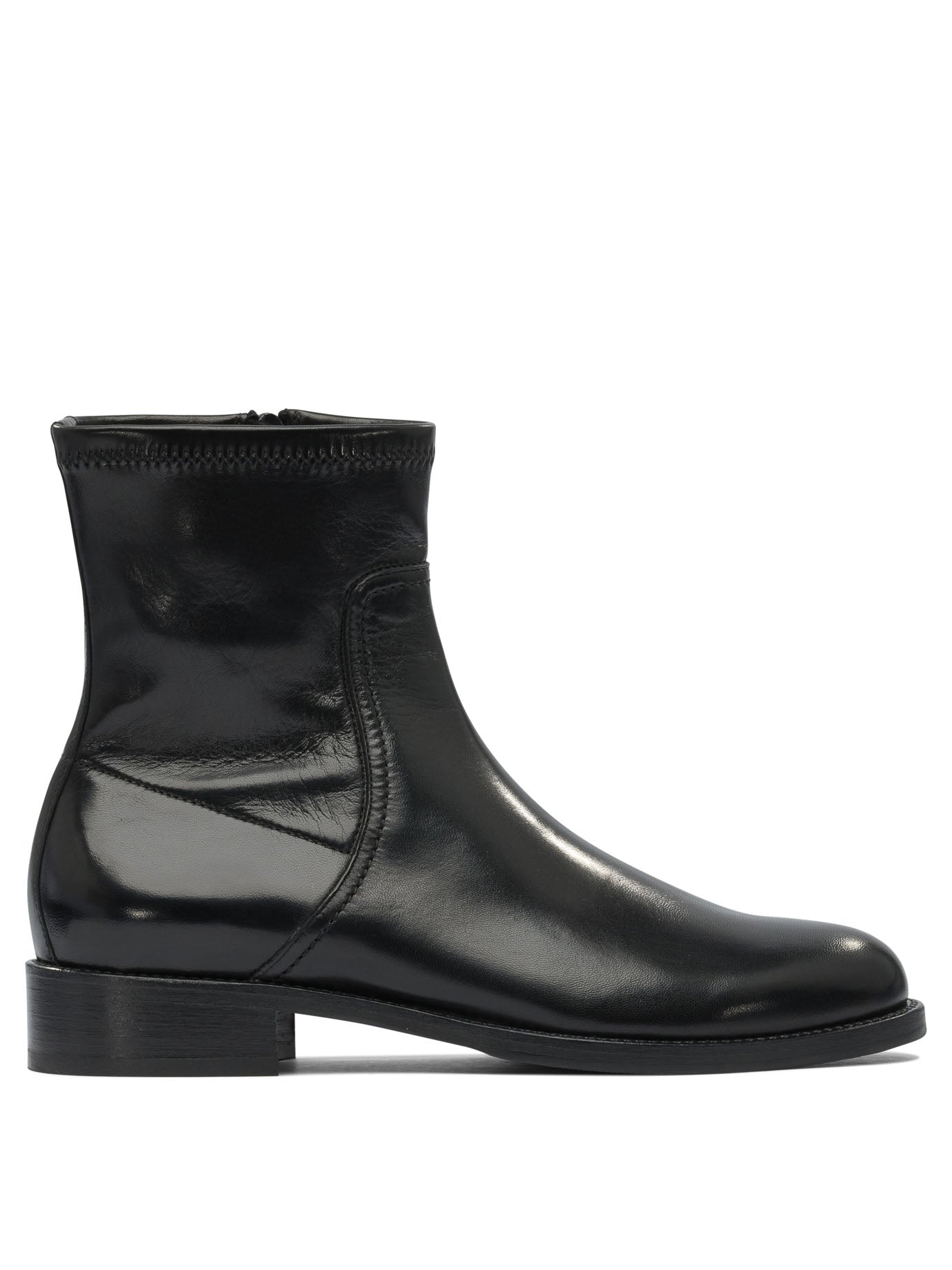 Black Rubber Ankle Boots