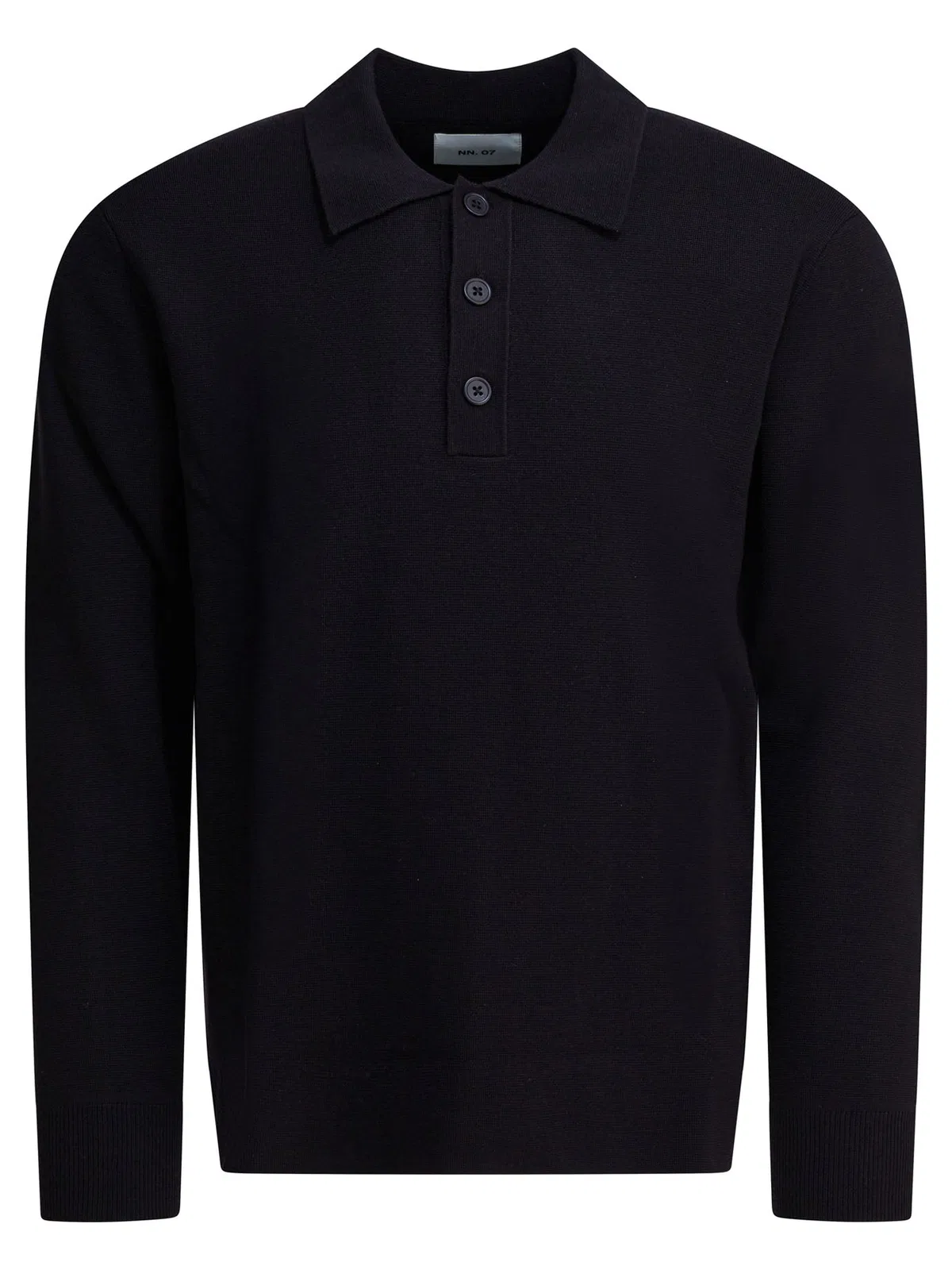 Blue Wool Acrylic Blend Polo Shirt