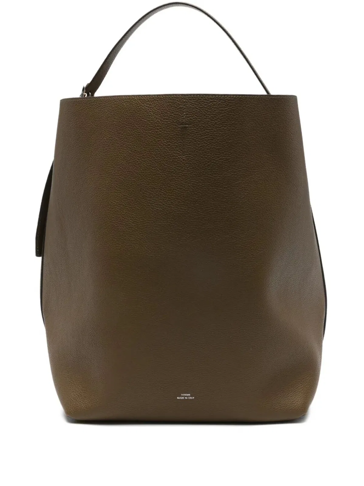 "Belted Grained Leather" Tote Bag