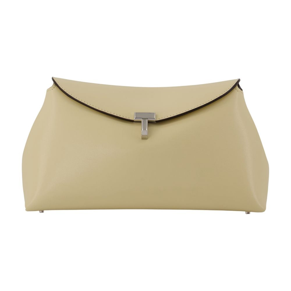 T-Lock Clutch Bag –  – Leather – Ivory