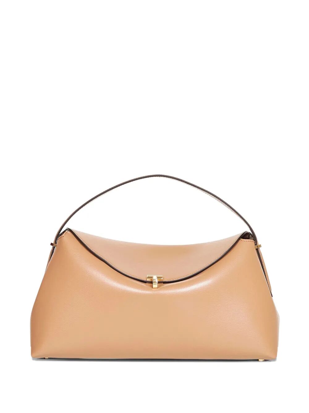 "T-Lock Leather" Top Handle Bag