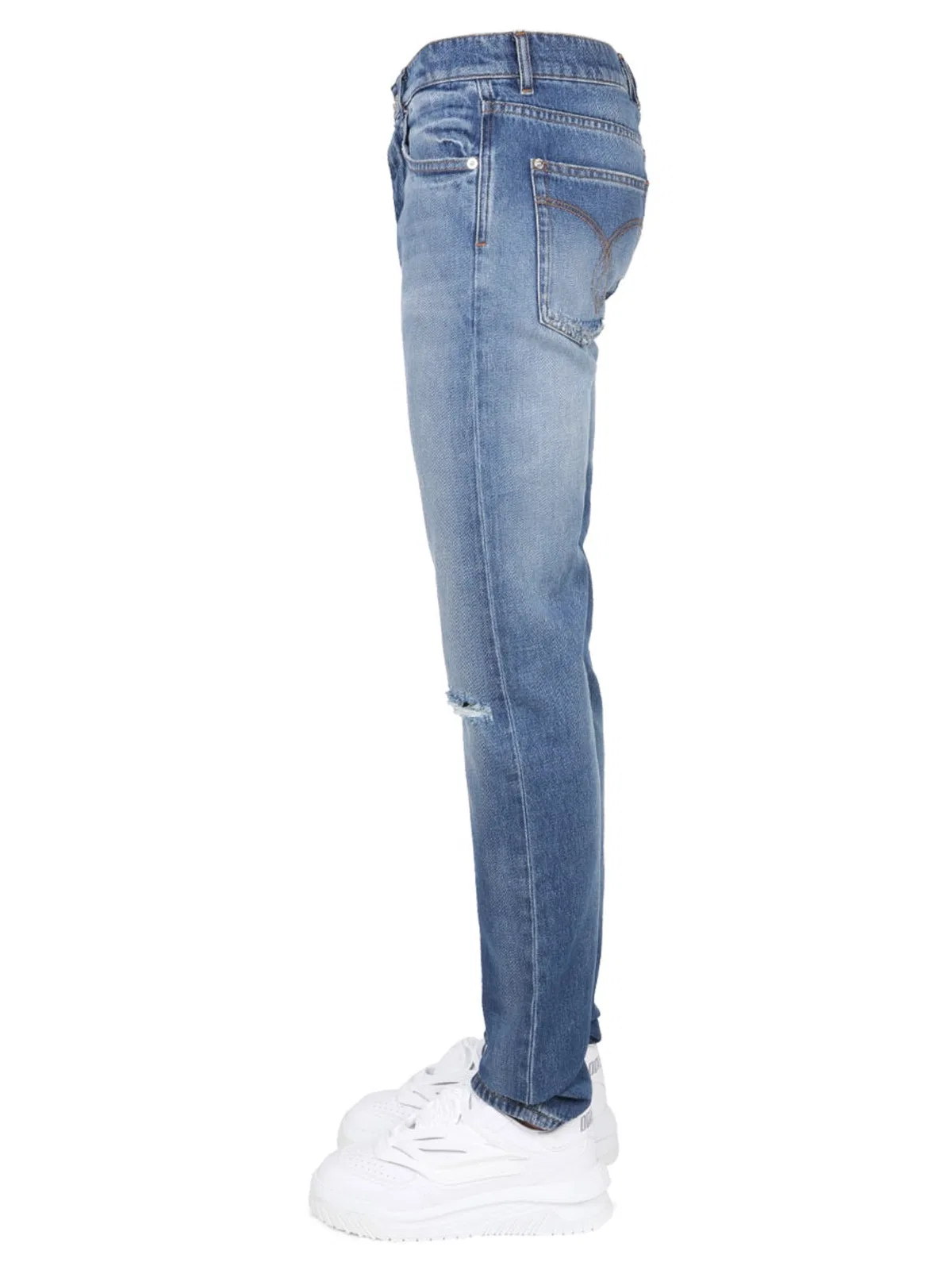 Versace Jeans Con Patch Logo In Blue