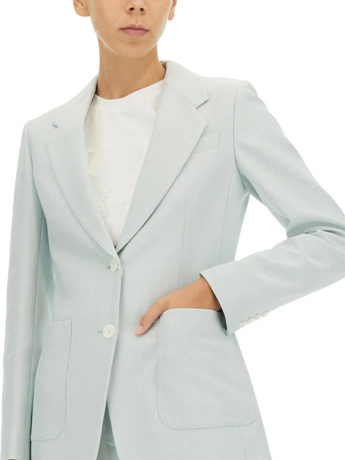 Max Mara "fox" Jacket In Blue