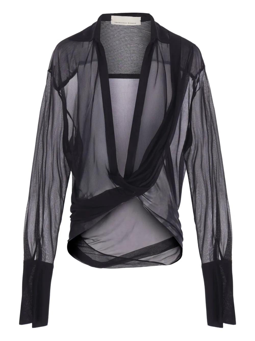 Semi-Sheer Blouse