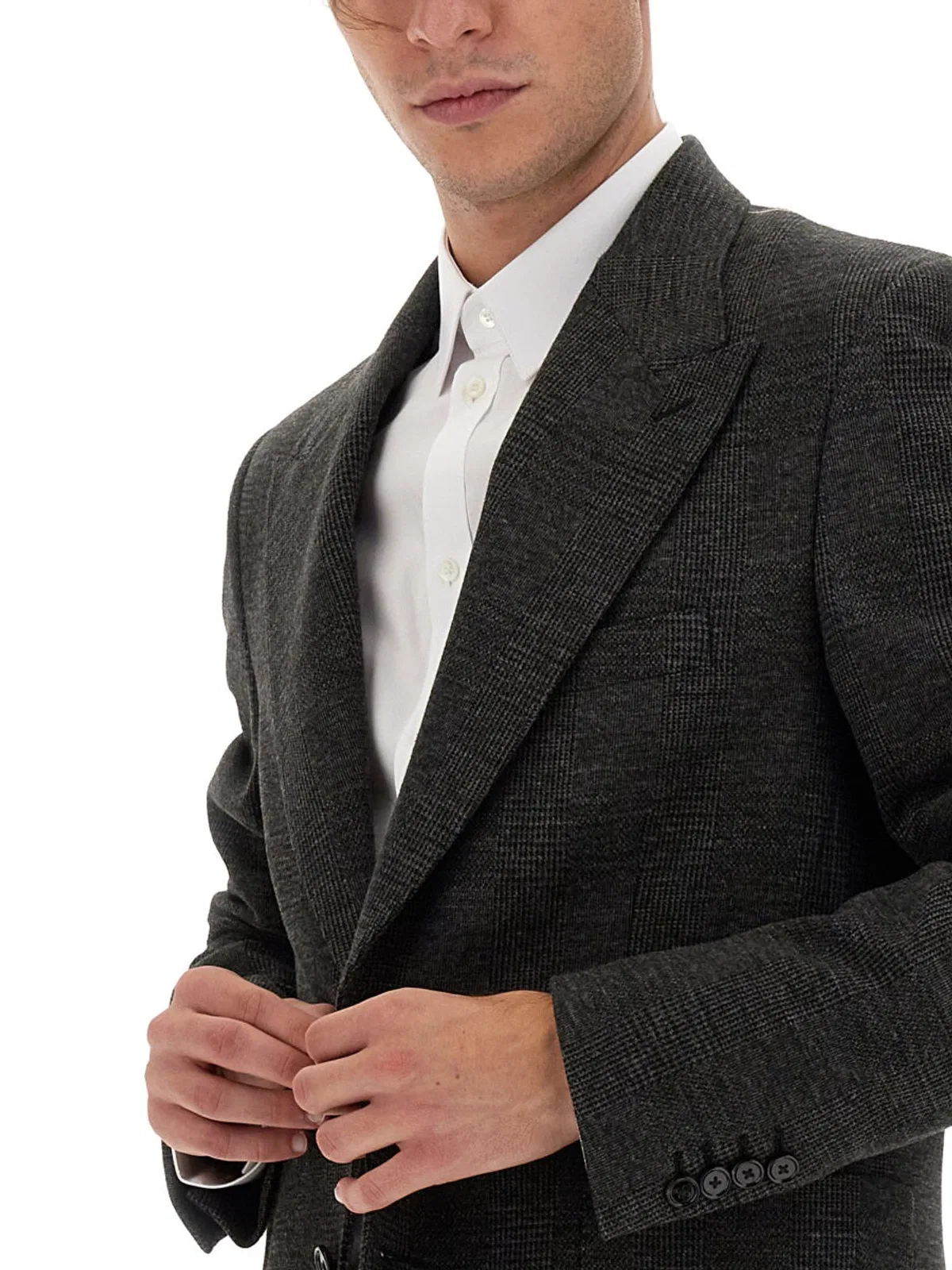 Dolce & Gabbana Single-breasted Jacket Button Cuffs In Black