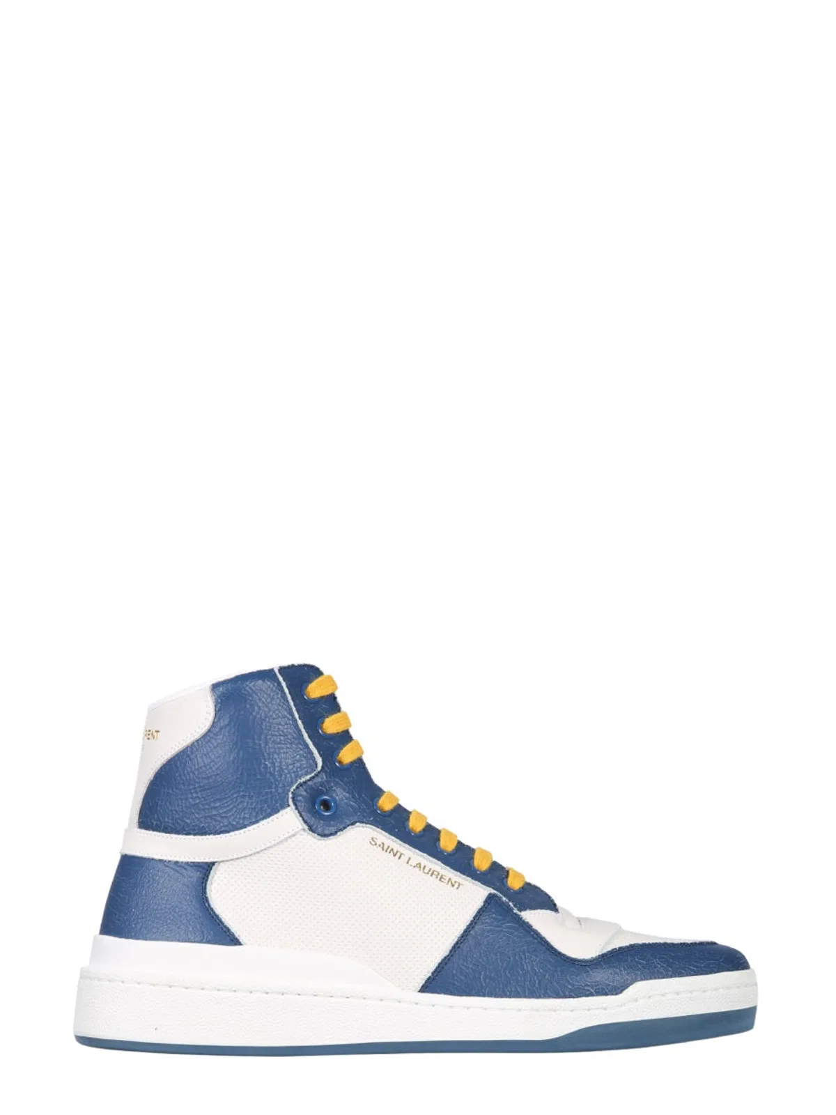 Saint Laurent Sl24 Medium Blue Leather Sneakers In Multi