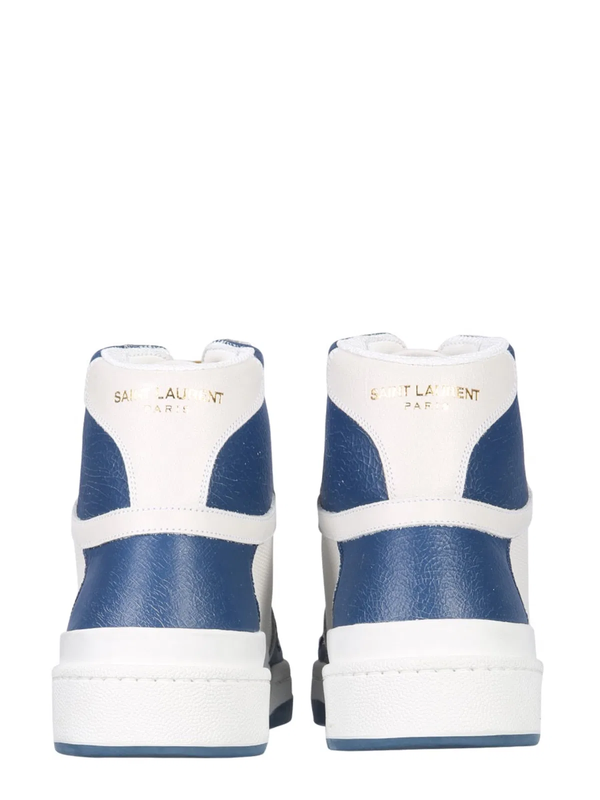 Saint Laurent Sl24 Medium Blue Leather Sneakers In Multi