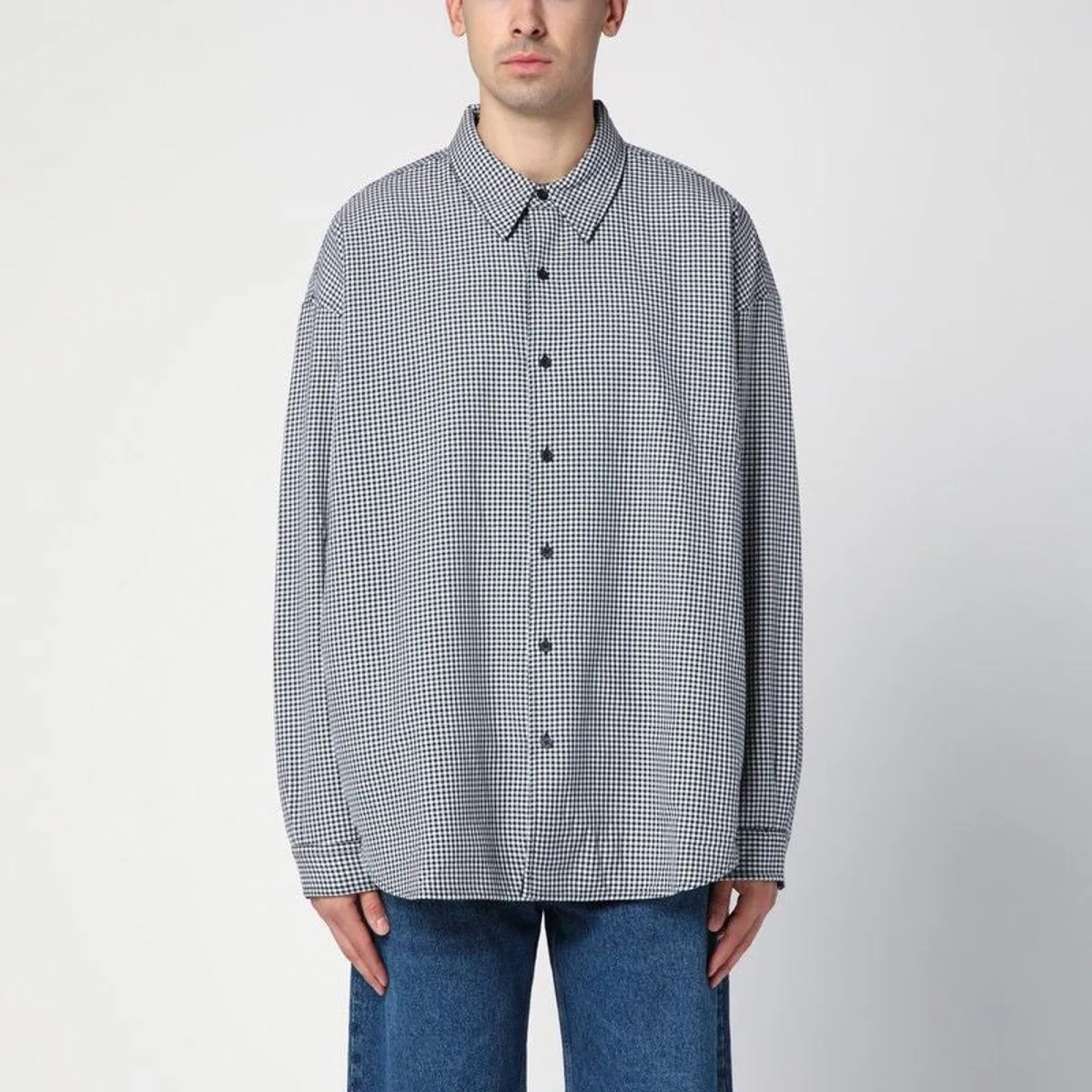 Wool Blend Checked Shirt