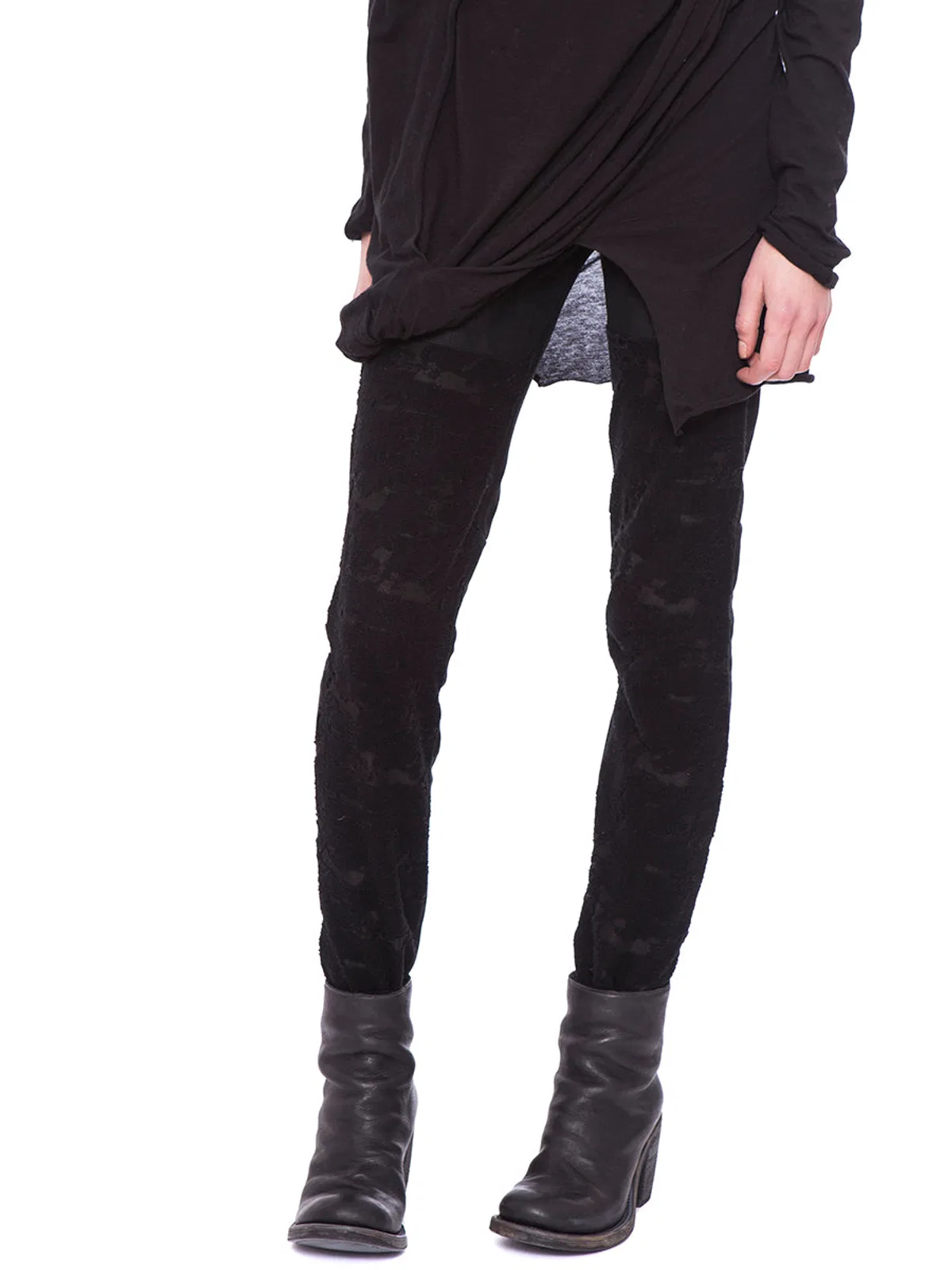Leather Leggins With Lace