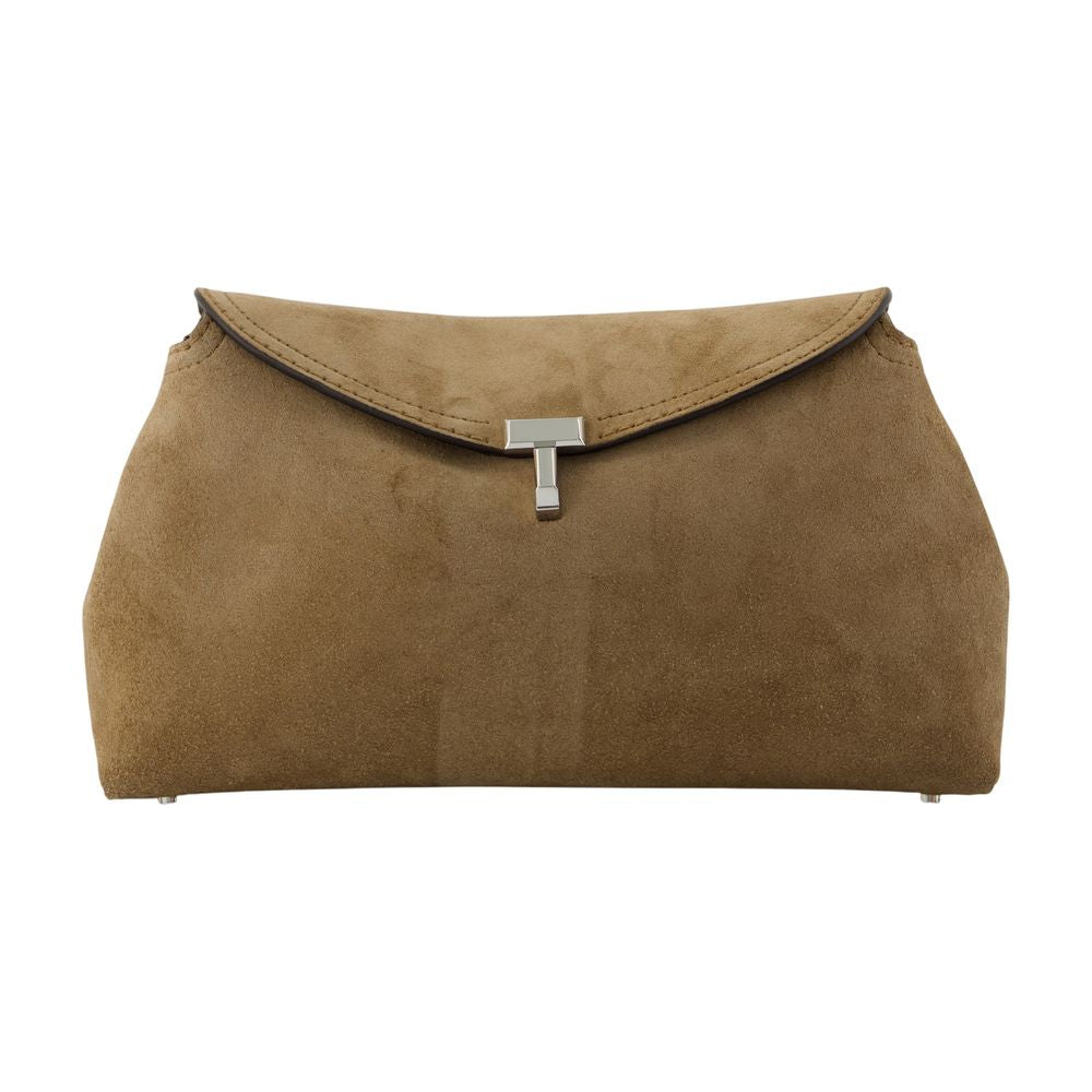 T-Lock Clutch -  - Leather - Beige