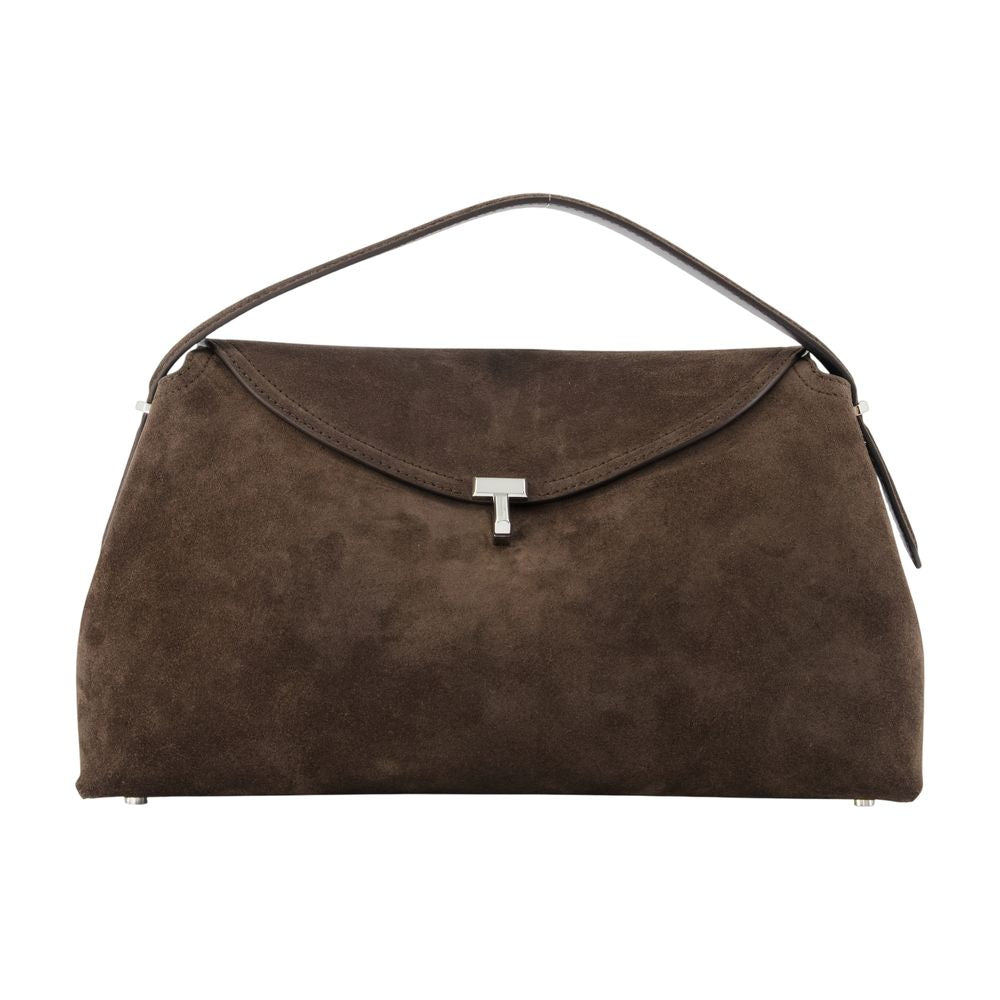 T-Lock Top Handle Purse - - Leather - Brown