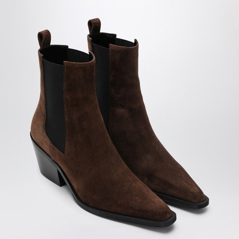 The Leo Ankle Boots In Cognac Suede