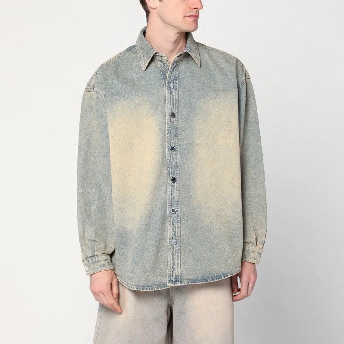 Faded Beige Denim Shirt