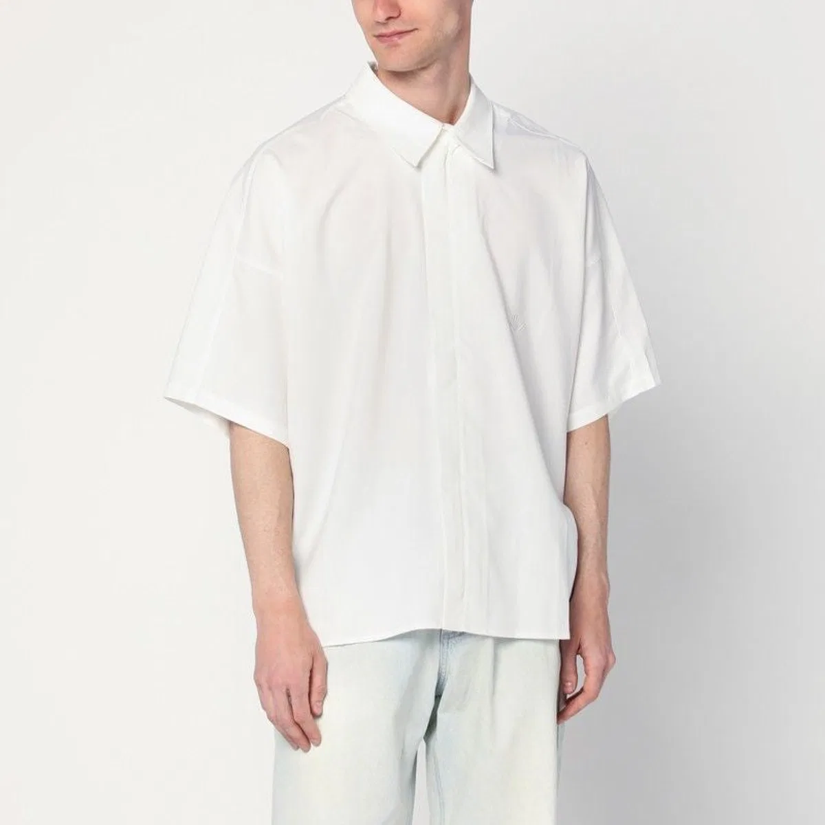 Short-Sleeved White Shirt