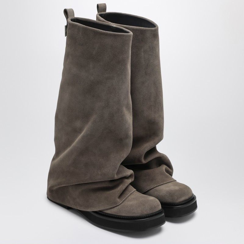 Robin Taupe Suede Combat Boots
