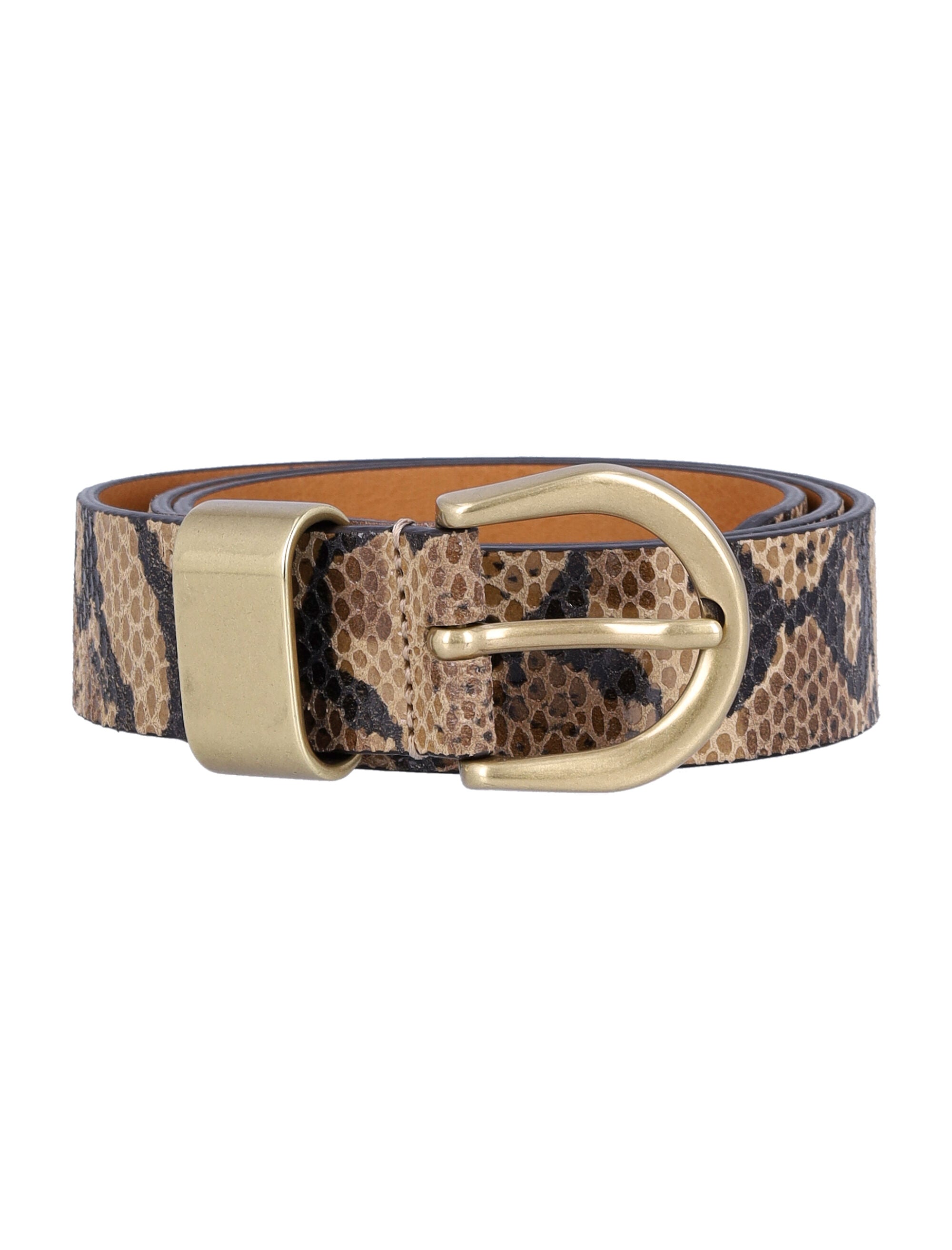 Sessùn Miloa E Python-Print Suede Belt