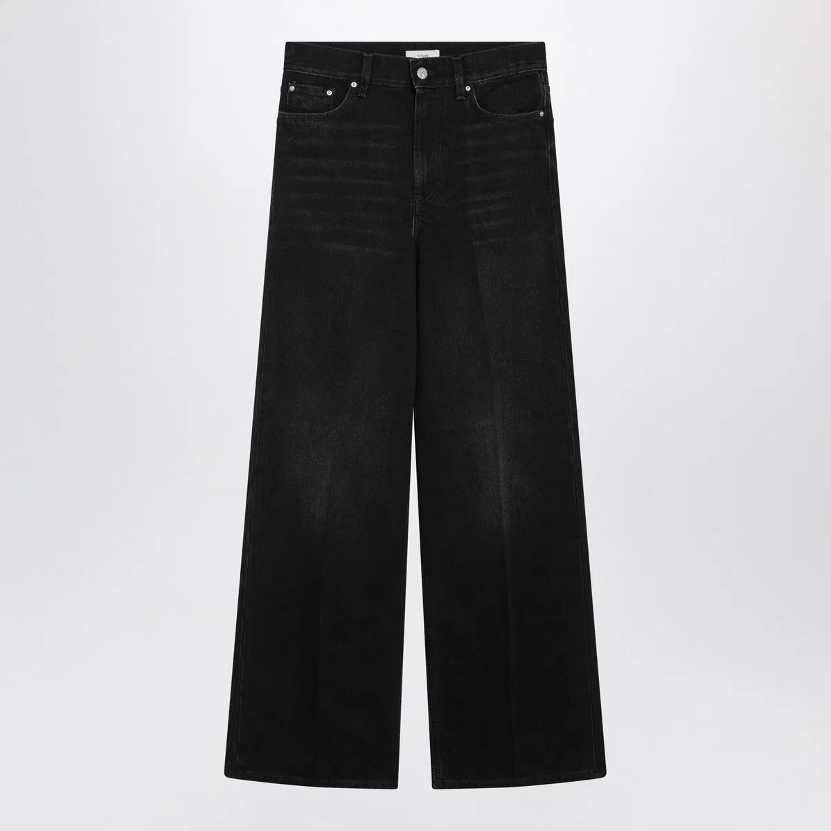 Black Faded Effect Jeans In Organic Cotton