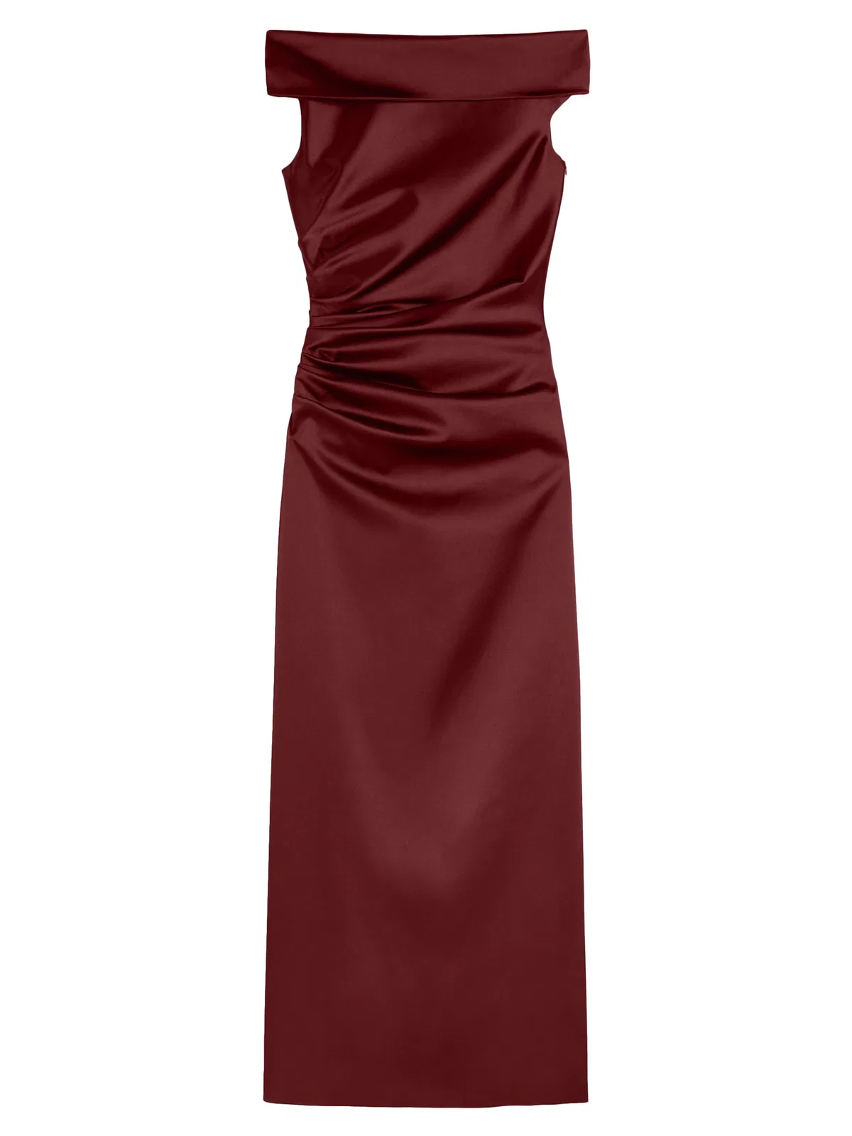 "Opaco" Boat Neck Long Dress