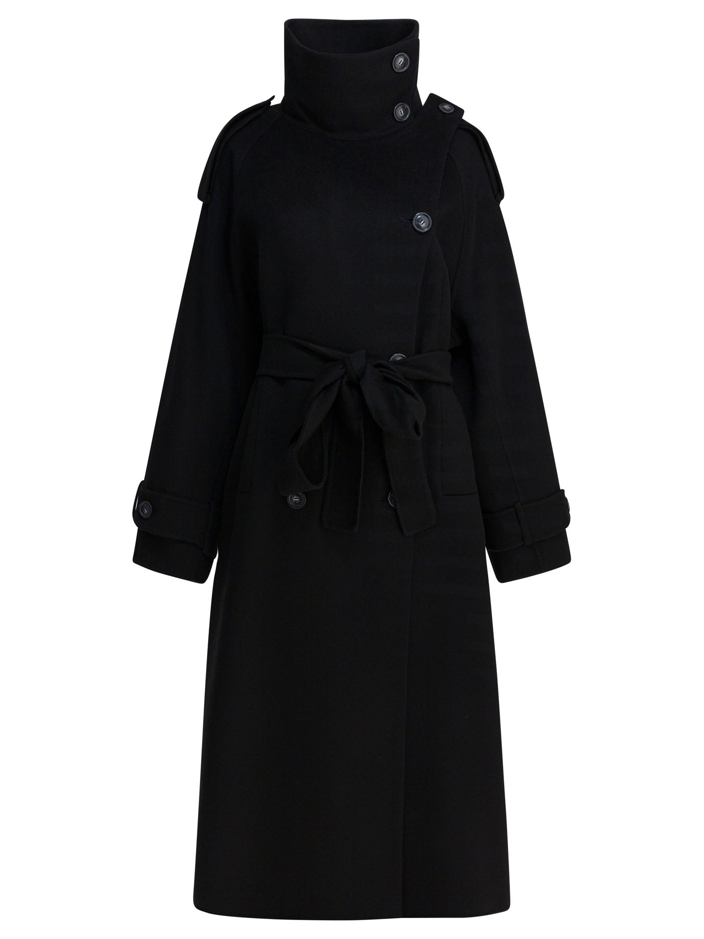Black Virgin Wool Coat