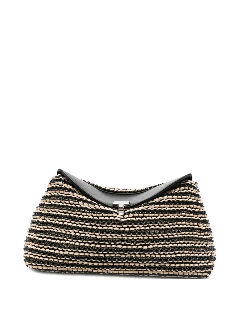"T-Lock" Leather Clutch Bag