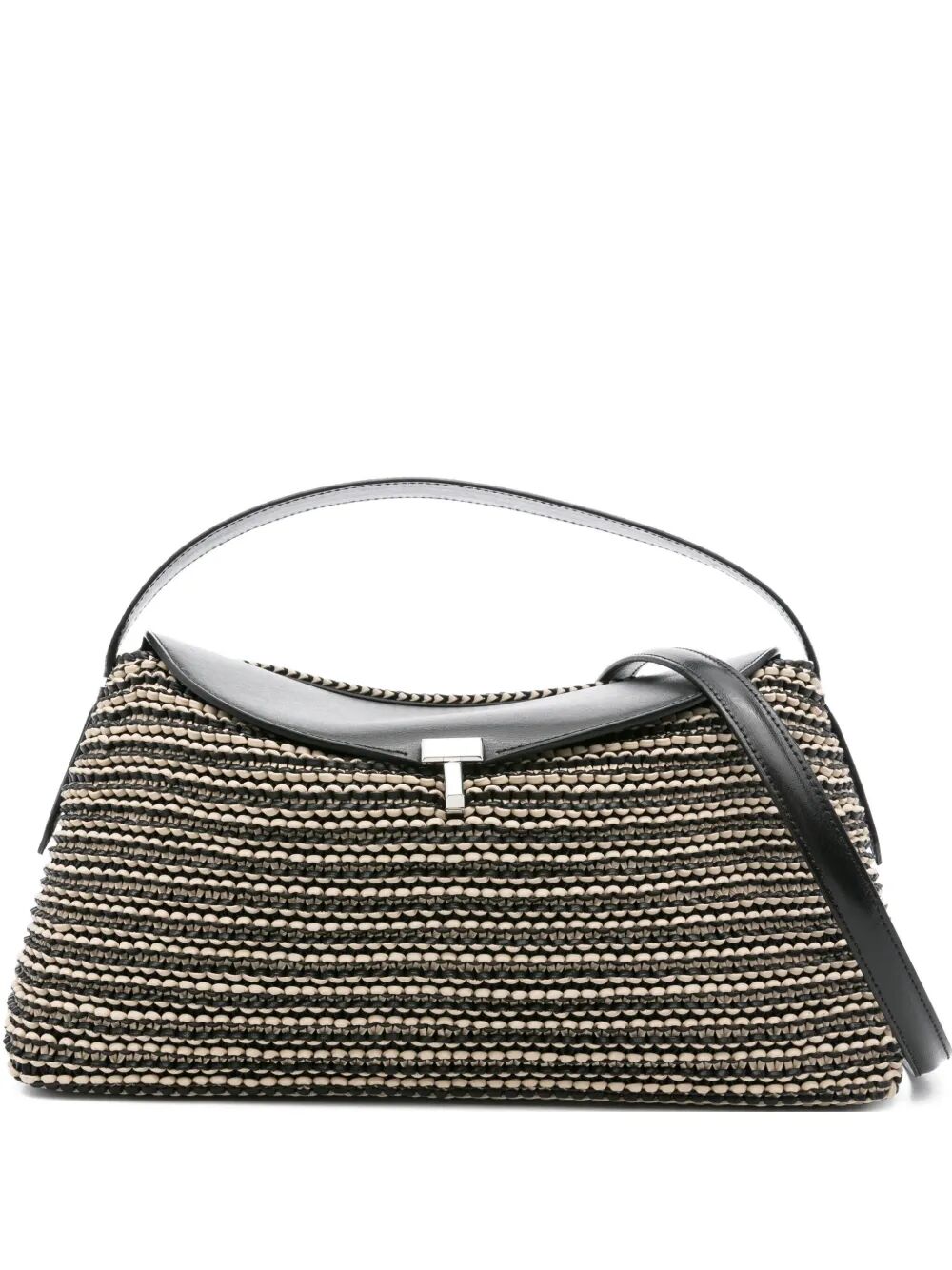 "T-Lock" Leather Top Handle Bag