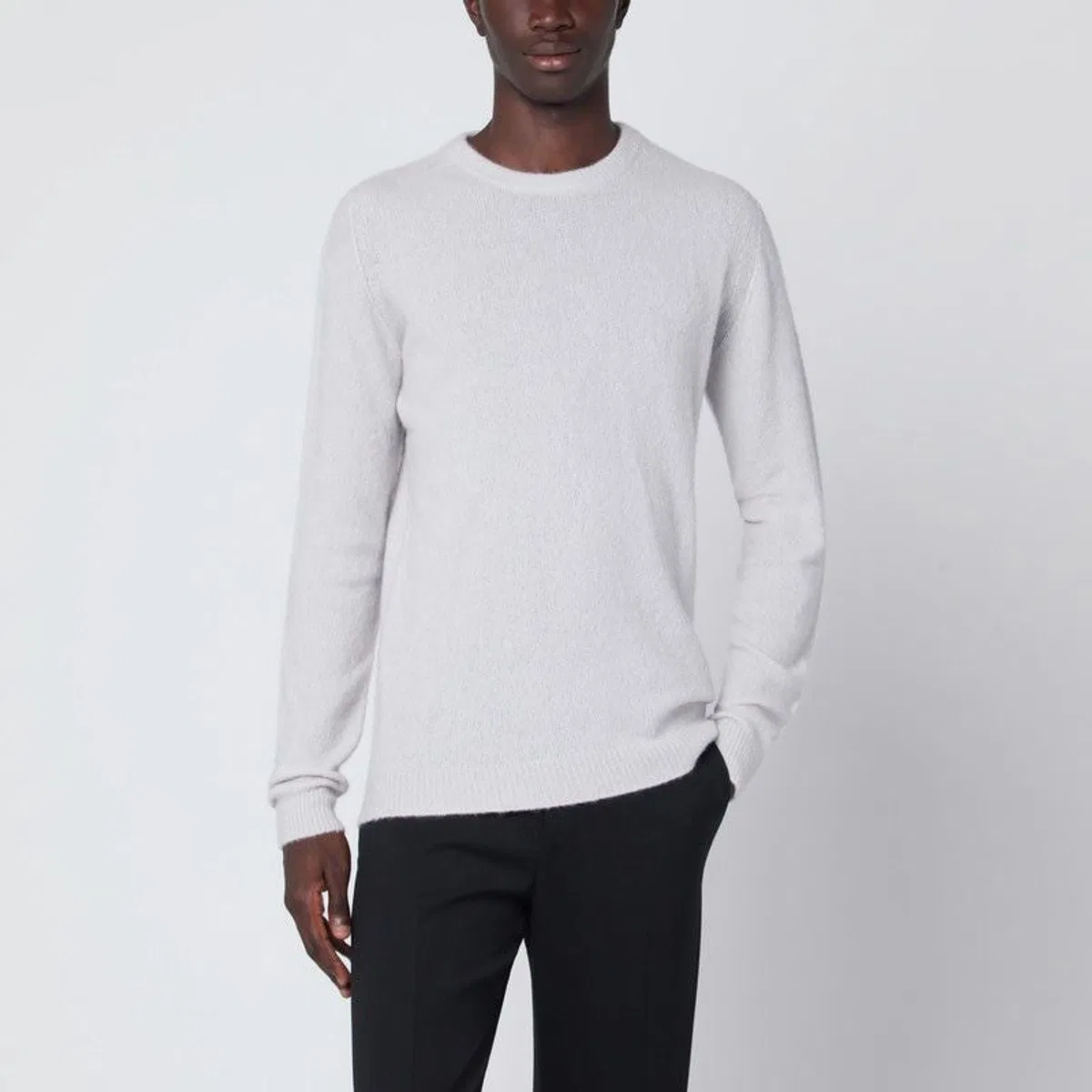 Ice-Colored Sweater In Cashmere Blend