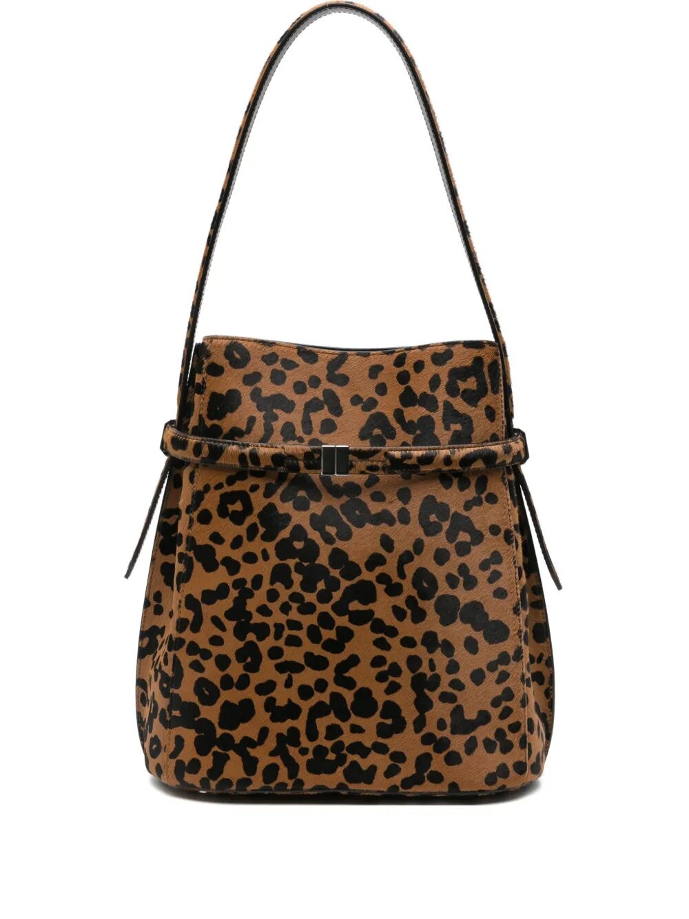 Leopardprint Calf Hair Bucket Bag