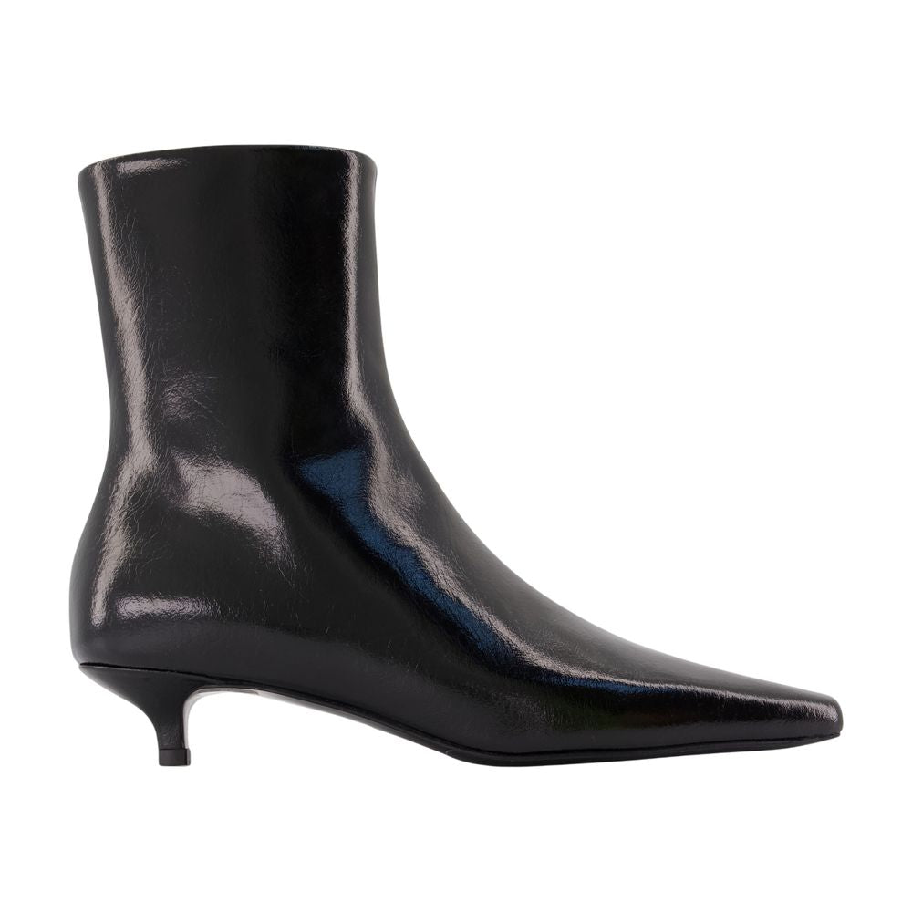 Slim Ankle Boots -  - Leather - Black