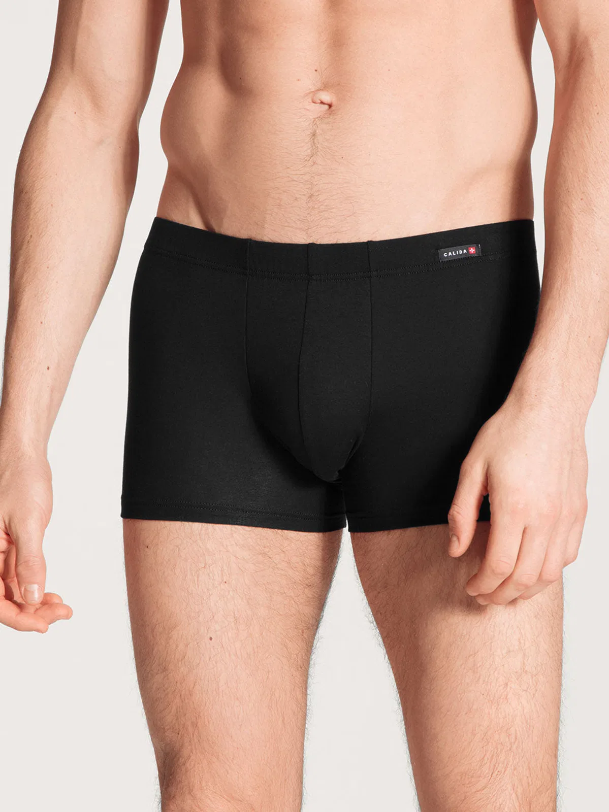 Black Cotton Boxer Briefs