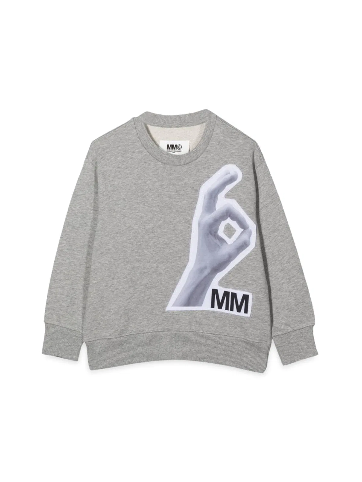 Red Wing Shoes Mm6 Maison Margiela Mm Ok Crewneck Sweatshirt In Gray
