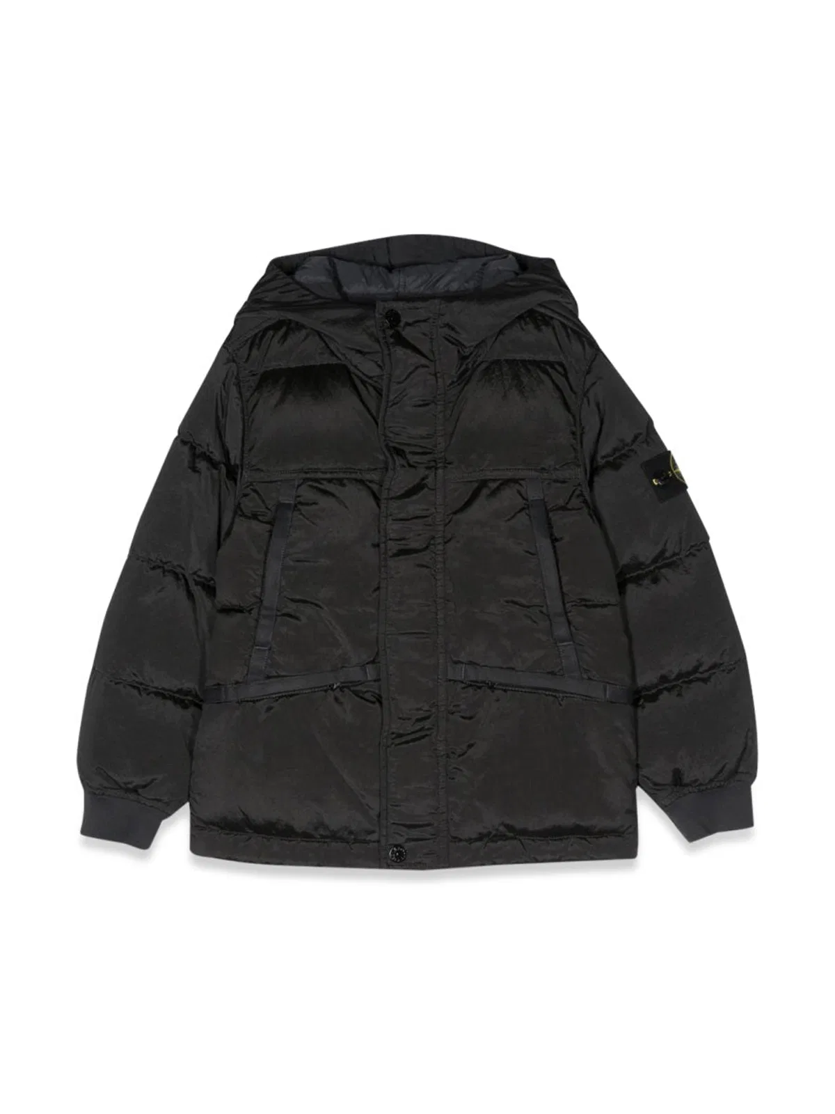 Down Jacket Blouson Side Logo Patch