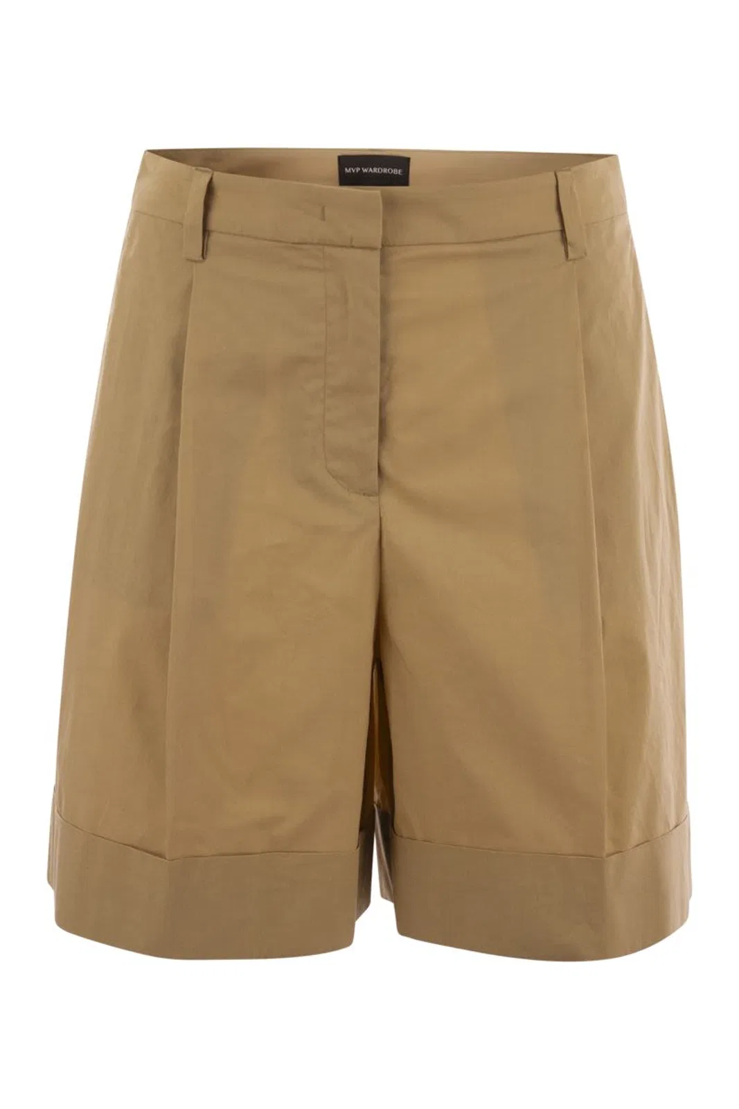 Cotton Shorts With Darts