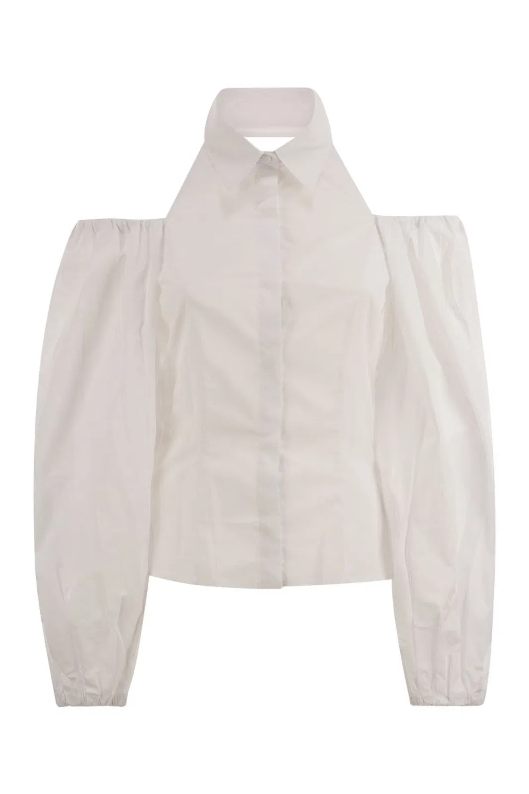 Cotton Shirt With Balloon Sleeves