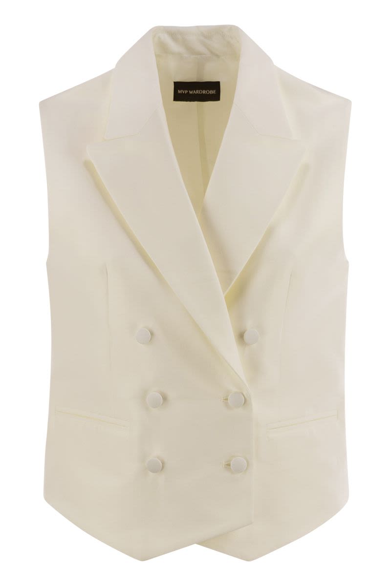 Double-Breasted Cotton And Silk Waistcoat