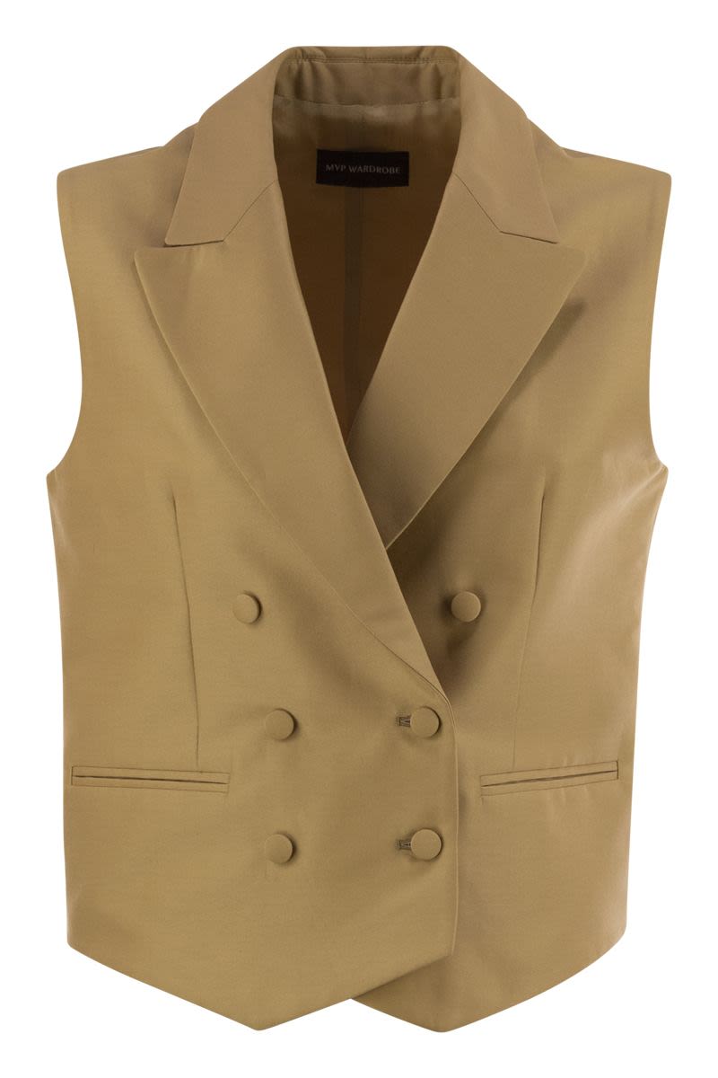 Double-Breasted Cotton And Silk Waistcoat