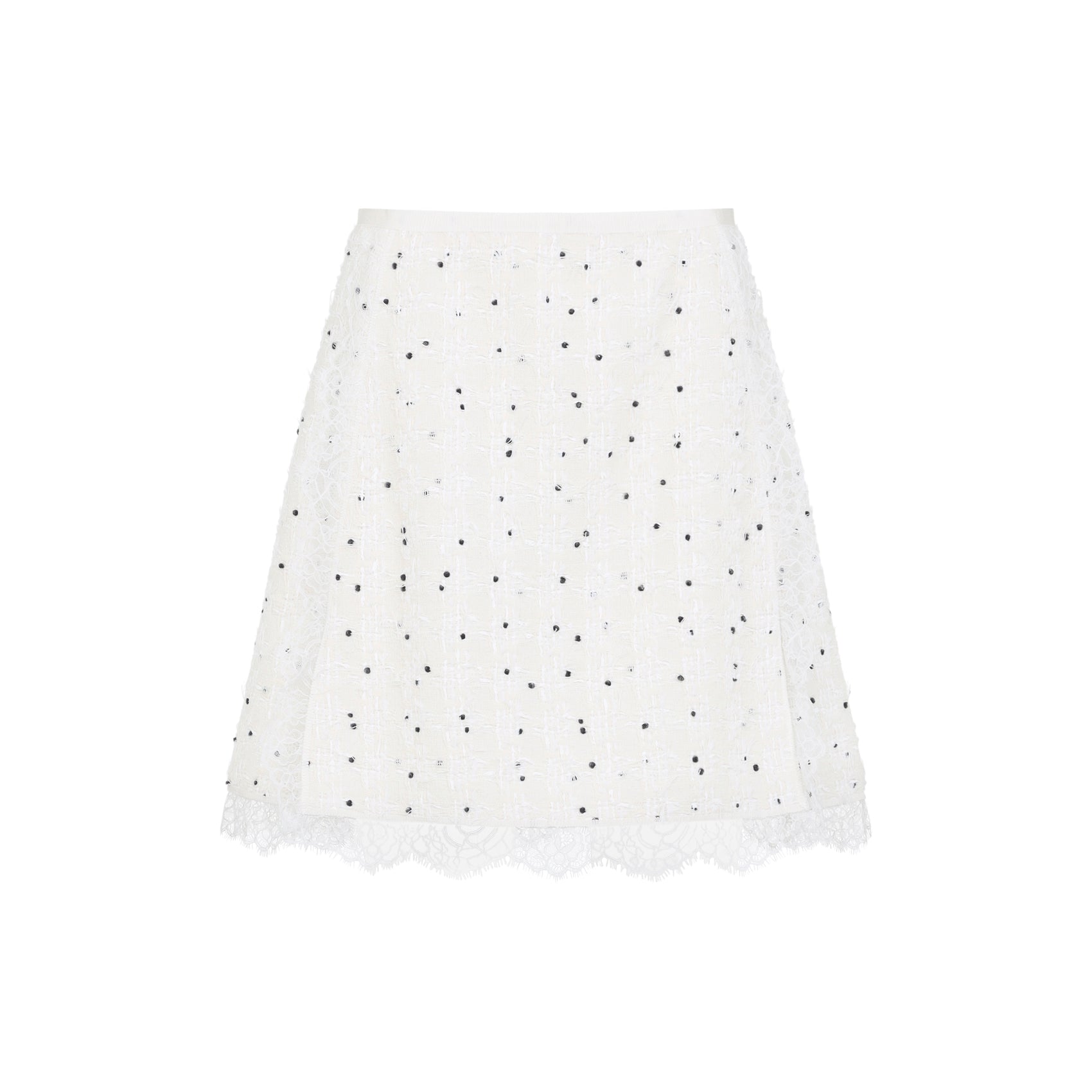Ivory Cotton Mini Skirt