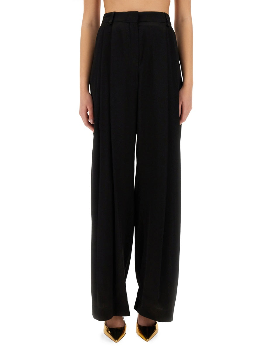 Wideleg Pants With Pleat