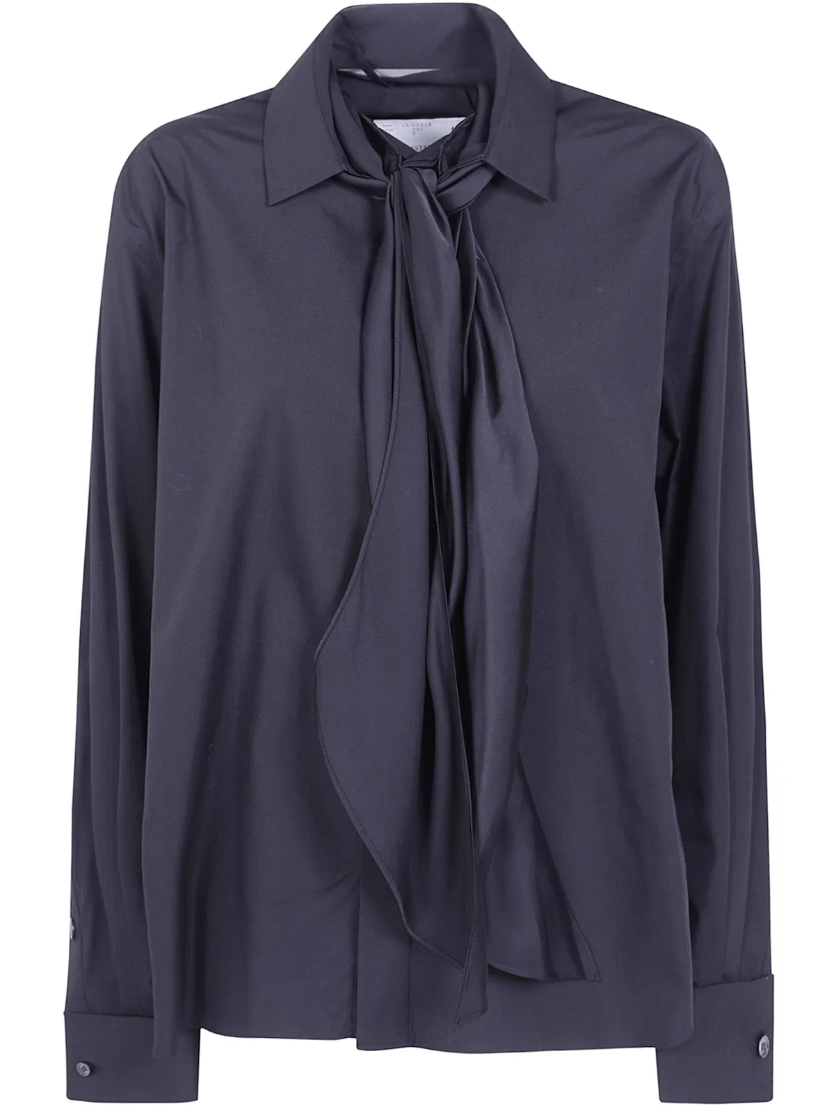 Poplin Shirt With Satin Tie