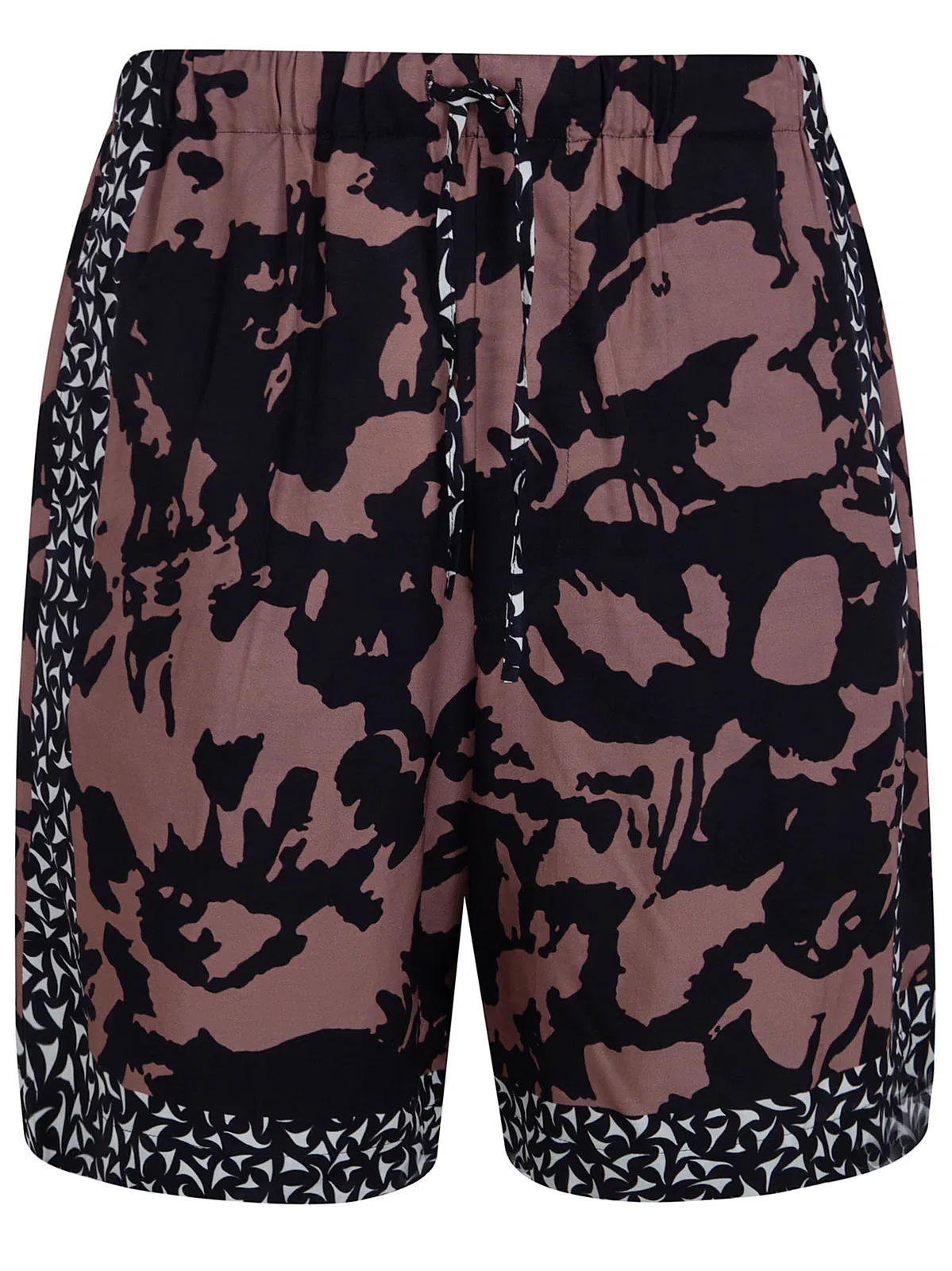 Dries Van Noten "piperi" Printed Shorts In Purple