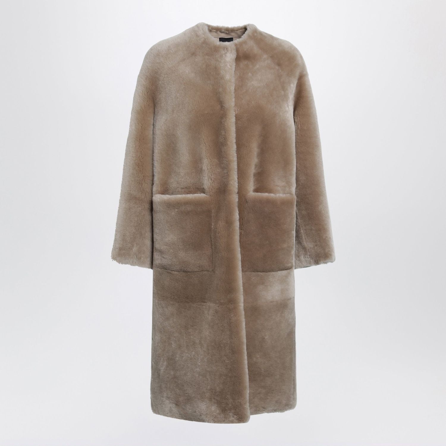 Hazelnut Reversible Shearling Coat