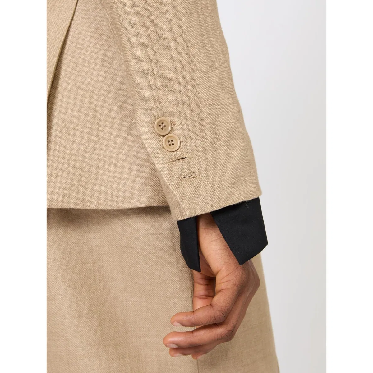 Max Mara Camel Linen Mxsfionda In Neutral