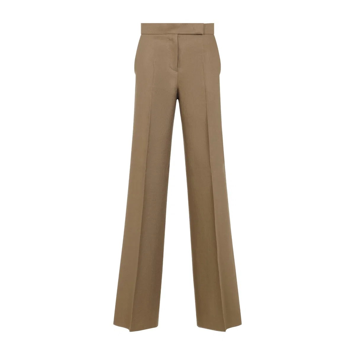 Max Mara Desert Brown Linen Badesse Regular Linen Pants